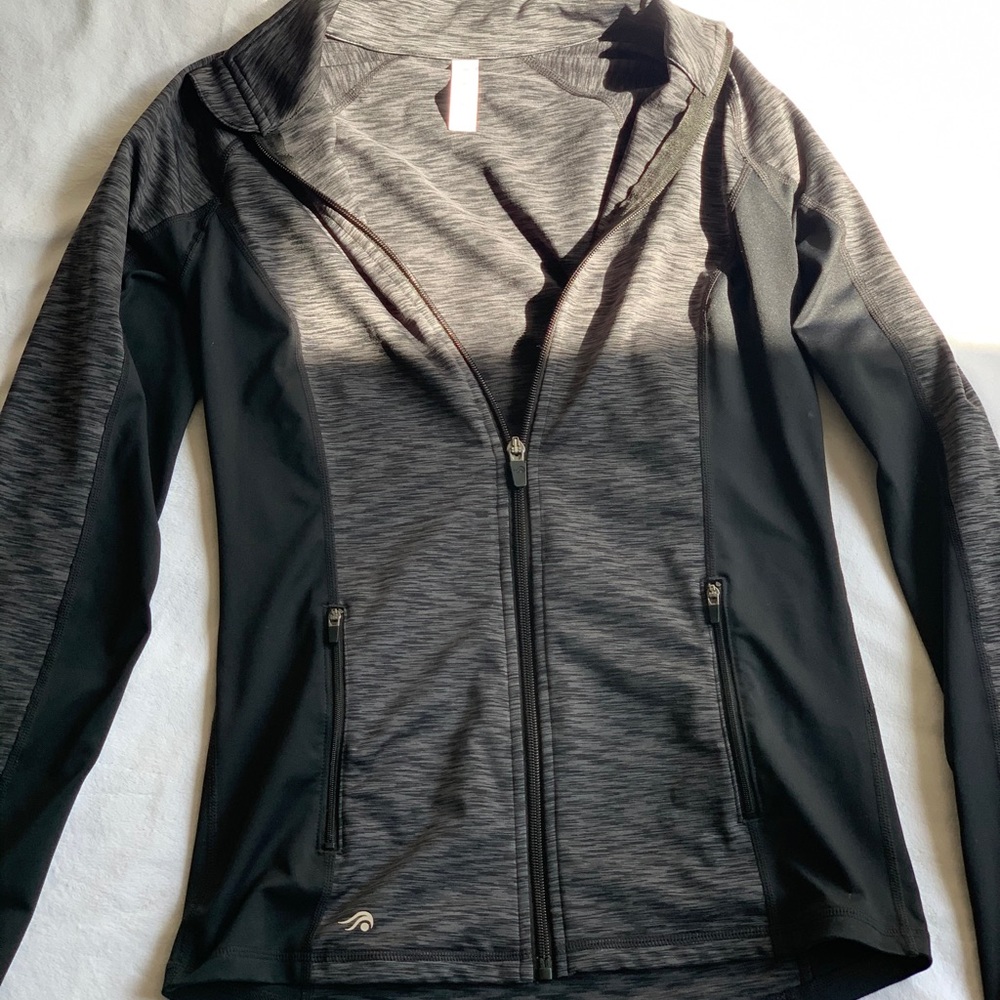 Ideology black and heather grey sweater